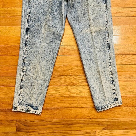 Vintage 80s CHIC Acid Wash High Rise Mom Jeans Tapered Pleated Size 14 W USA - Picture 9 of 16